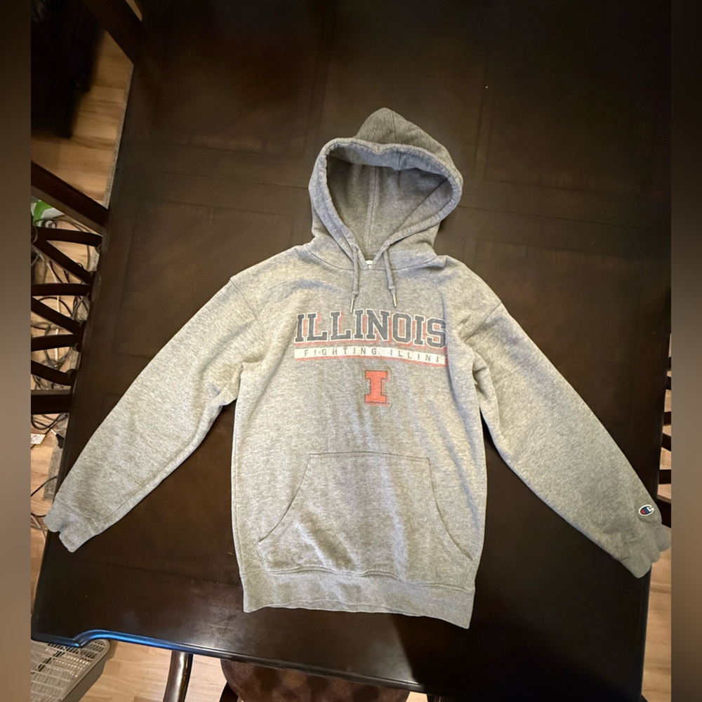 Champion Heather Gray U of Illinois Women's Hoodie U of I